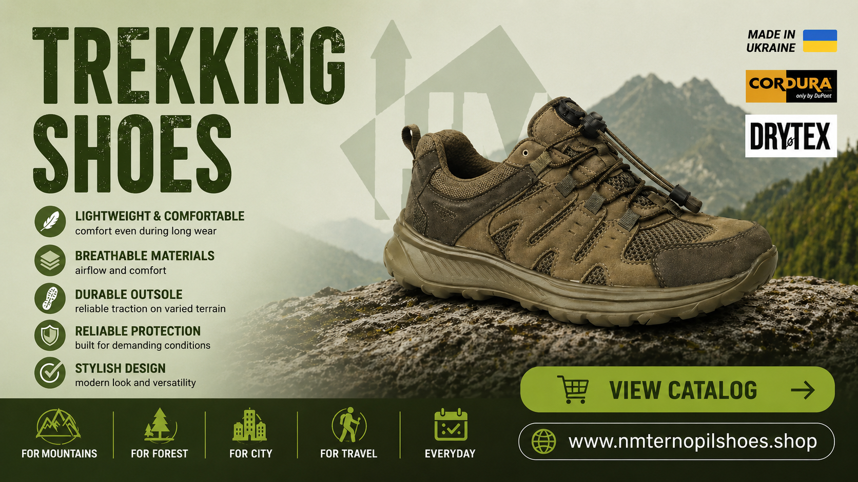 Lightweight trekking and outdoor shoes